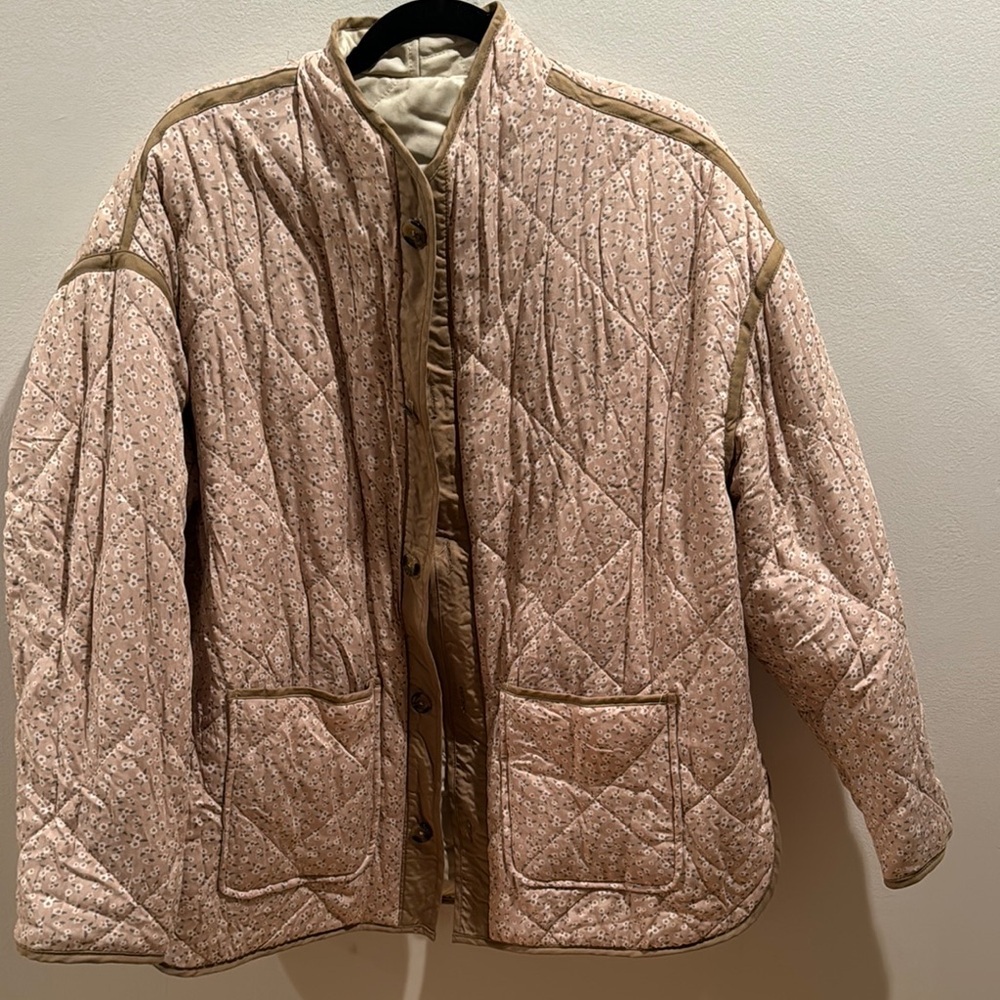 Blank NYC Women's Beige Quilted Reversible Jacket Medium - Picture 2 of 7